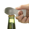 Outdoor Multifunctional Camping Spoon Stainless Steel Tableware Portable Picnic Tableware Fork And Spoon(Light Grey)