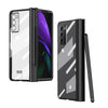 For Samsung Galaxy Z Fold2 5G Electroplating Hinge Phone Case with Stylus(Black)