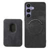 For Samsung Galaxy S25+ 5G Retro Leather Card Bag Magnetic Phone Case(Black)