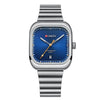 Curren 8460 Casual Steel Strap Square Men Quartz Watch, Color: White Shell Blue