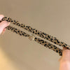 Hair High Elastic Rubber Band Rhinestone Rope Hair Ring Hair Accessories(Leopard)
