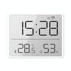 8218 Thin and Light Magnetic Wall-mounted LCD Temperature Electronic Digital Clock(White)