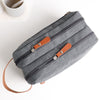 Men Double-layer Travel Toiletry Bag Travel Accessories Portable Moisture-proof Bag(Grey)