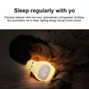 Creative Multifunctional Penguin Silicone Cute Beans Wake Children Sleeping LED Electronic Alarm Clock(Yellow Light)