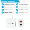 TE-PD01 PD 20W + QC3.0 USB Dual Ports Quick Charger with Indicator Light, US Plug(Black)