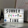 Alphabet Handmade Puzzle Light Box Decoration Night Light Home Decoration with Black and White Card(White box white strip)