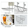 Creative Double Layer Stainless Steel Soap Stand Non-trace Magic Sticker Style Soap Dish Bathroom Shelf