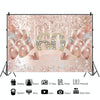 MDU05522 1.5m x 1m Rose Golden Balloon Birthday Party Background Cloth Photography Photo Pictorial Cloth