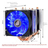 Desktop Computer Double Copper Tube CPU Radiator Super Quiet Color Light 3-pin Double Fan