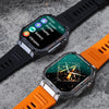 K57 Pro 1.96 Inch Bluetooth Call Music Weather Display Waterproof Smart Watch, Color: Silver Steel