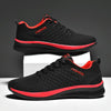JD-9088 Autumn Fly Woven Soft Bottom Men Leisure Shoes Couple Running Shoes, Size: 48(Red Black)