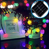 50 LEDs Bubble Ball Outdoor Garden Waterproof Christmas Spring Festival Decoration Solar Lamp String(Colour)