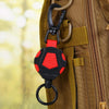 Telescopic High Resilience Steel Wire Rope Metal Anti-theft Buckle(Quick Release Ring Black White)