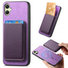For Samsung Galaxy A06 4G Retro Magsafe Card Bag PU Back Cover Phone Case(Purple)
