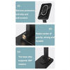 15W Desktop Wireless Charging Rotating Phone Holder Lazy Tablet Folding Lifting Bracket(Black)