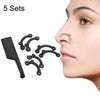 5 Sets Nose Beauty 3D Invisible Silicone Nose Pad Nose Bridge Booster(Black)