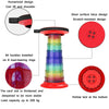 Outdoor Portable Lotus Heightened Folding Telescopic Stool(Shining Red)