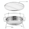 RG_011 Outdoor Round Folding Stainless Steel Barbecue Grill, Size: 30 x 19.5cm