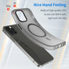 For iPhone 12 Pro MagSafe Frosted Translucent TPU + PC Full Coverage Phone Case(Black)