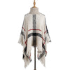Women Mid-Length Turtleneck Sweater Fringed Cloak Shawl, Size: Free Size(Beige)
