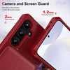 For Samsung Galaxy S24 FE 5G Vertical Flip Card Bag Holder Leather Phone Case(Red)
