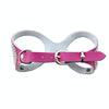 Rhinestone Leather Dog Harness, Magenta, Small