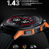 LEMFO C25 1.43 inch HD Round Screen Outdoor Smart Watch Supports Blood Oxygen Detection/Sedentary Reminder(Black Grey)