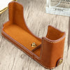 1/4 inch Thread PU Leather Camera Half Case Base for FUJIFILM XE4 (Brown)