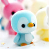 Little Cute PVC Flocking Animal Penguin Dolls Birthday Gift Kids Toy, Size: 4*4*5.5cm(Blue)