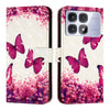 For Redmi K70 Ultra 5G Global 3D Painting Horizontal Flip Leather Phone Case(Rose Butterfly)