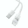 Baseus Gem Transparent 2.4A USB to 8 Pin Fast Charging Data Cable, Length:1m(White)