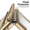 For Samsung Galaxy Z Fold5 Integrated PC + PU Phone Case with Pen / Pen Box(Gold)