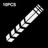 10 PCS Car Stripe Reflective Sticker Motorcycle Fender Arrow Stickers(Silver)