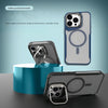 For iPhone 13 Pro Max / 12 Pro Max Metal Bracket MagSafe Magnetic Phone Case(Black)