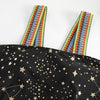 Woman Sexy Star Gilding One Piece Bikini Swimsuit, Size:S(Black)