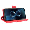 For Asus Zenfone 8 ZS590KS Skin Feel Calf Pattern Horizontal Flip Leather Case with Holder & Card Slots & Photo Frame(Red)
