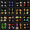 12 Cards AU Plug Color Card Pattern 9W Christmas Projection Light Remote Control Snow Light