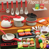 73pcs / Set Children Simulation Kitchen Cooking Toys Pretend Play Educational Toys Set