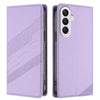 For Samsung Galaxy A25 5G Global Embossed Multi-functional Wallet Retro Leather Phone Case(Light Purple)
