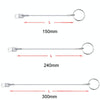4.5mm 316 Stainless Steel Marine Hardware Spring Safety Stop, Specifications: 240mm Rope