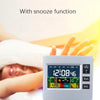 Sound Control Night Light Colorful Screen Multi-Function Alarm Clock(Silver Black)