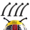4PCS Motorcycle Helmet Soft Silicone Tentacle Sucker Decoration(Black)