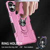 For Samsung Galaxy A06 4G Ring Holder Armor Hybrid Phone Case(Pink)