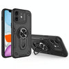 For iPhone 11 Metal Rotating Bracket TPU + PC Magnetic Phone Case(Black)