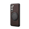 For Samsung Galaxy S23+ 5G Denior A14 Skin Feel Rotating Holder MagSafe Phone Case(Brown)