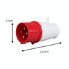 Industrial Plug IP44 Waterproof Aviation Connection Plug, Style: 4 Core 32A