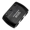 Cigarette Lighter Adapter Splitter 3 Sockets Cigarette Lighter Splitter 12V/24V Power Car Charger(Black)