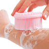 Silicone Scalp Shower Massage Brush Soft Baby Bath Brush(Pink)