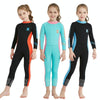 DIVE & SAIL 2.5mm Children Diving Suit One-piece Warm Snorkeling Suit Drifting Sunscreen Swimsuit, Size: L(Black Orange)