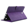 For Galaxy Tab A 8.0 / T350 Pressed Flowers Butterfly Pattern Horizontal Flip PU Leather Case with Magnetic Buckle & Holder & Card Slots & Wallet(Purple)